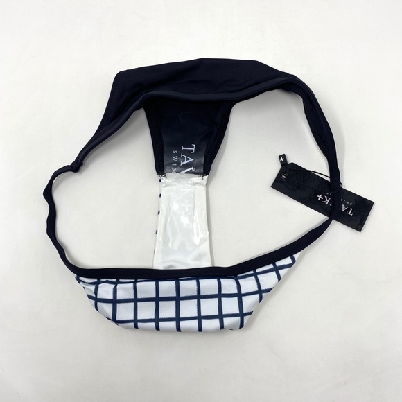 Tavik Womens Antic Moderate Swim Bottom ONLY in Grid Blue Black White La… - Picture 7 of 8